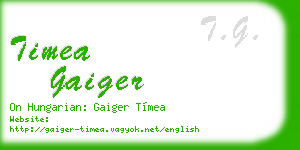 timea gaiger business card